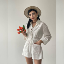 افرهول جمبسوت قصير لون ابيض