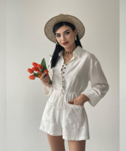 افرهول جمبسوت قصير لون ابيض