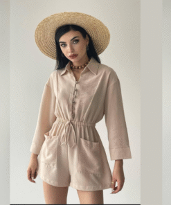 افرهول جمبسوت قصير لون كراميل