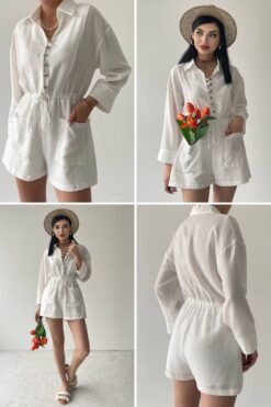 Alternative view of افرهول جمبسوت قصير لون ابيض