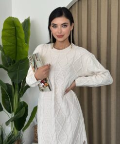 Alternative view of فستان تريكو طويل بيج