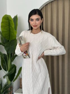 Alternative view of فستان تريكو طويل بيج