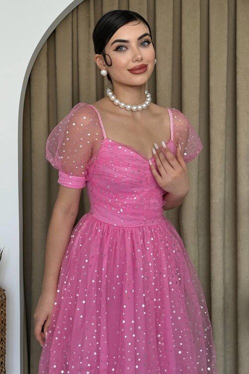 فستان باربي زهري