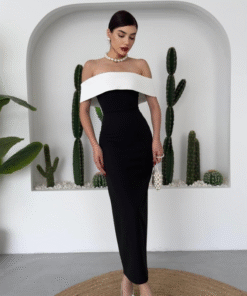 فستان كلاسي أسود