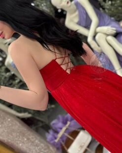 Alternative view of فستان أحمر لامع على طراز إلسا Frozen❤️