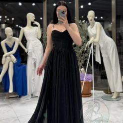 فستان أسود لامع على طراز إلسا Frozen🖤