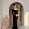 فستان سورا ياقة بَيبي – أسود