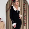 فستان سورا ياقة بَيبي – أسود