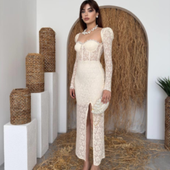 Alternative view of فستان سيينا الدانتيل بيج