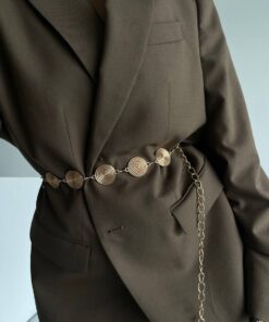 حزام دوائر لولبية ذهبي