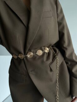 حزام دوائر لولبية ذهبي