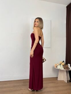 Alternative view of فستان بوردو ستريبليس🍷