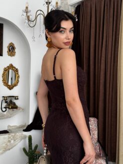 ⁦فستان موكا الدانتيل ❤️‍🔥⁩ - الصورة ⁦3⁩