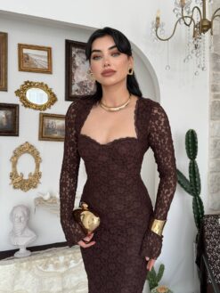 ⁦فستان كونتيسا البني 🤎⁩ - الصورة ⁦3⁩