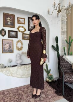 ⁦فستان كونتيسا البني 🤎⁩ - الصورة ⁦4⁩
