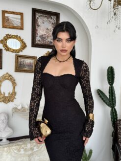 ⁦فستان إيزابيلا الأسود 🍷🖤⁩ - الصورة ⁦3⁩