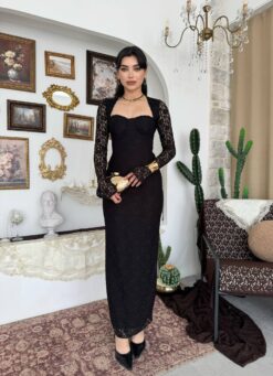 ⁦فستان إيزابيلا الأسود 🍷🖤⁩ - الصورة ⁦5⁩