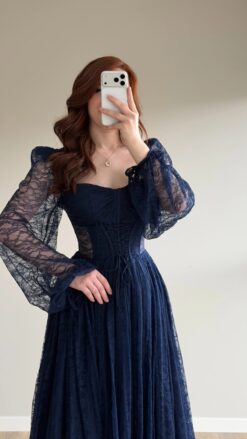 ⁦فستان "الملكة" الكحلي المزود بالكورسيه 💙⁩ - الصورة ⁦4⁩