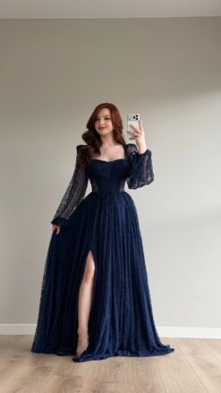 ⁦فستان "الملكة" الكحلي المزود بالكورسيه 💙⁩ - الصورة ⁦6⁩