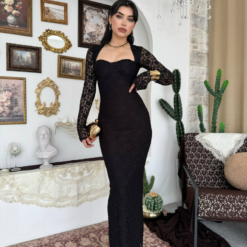فستان إيزابيلا الأسود 🍷🖤