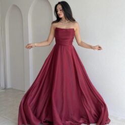 فستان سهرة كب (Strapless) ♥️