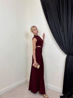 ⁦فستان Sculpt Noir Dress الخمري⁩ - الصورة ⁦3⁩