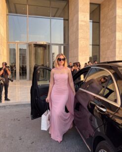 ⁦فستان الشال البيبي بينك الملكي🎊⁩ - الصورة ⁦7⁩